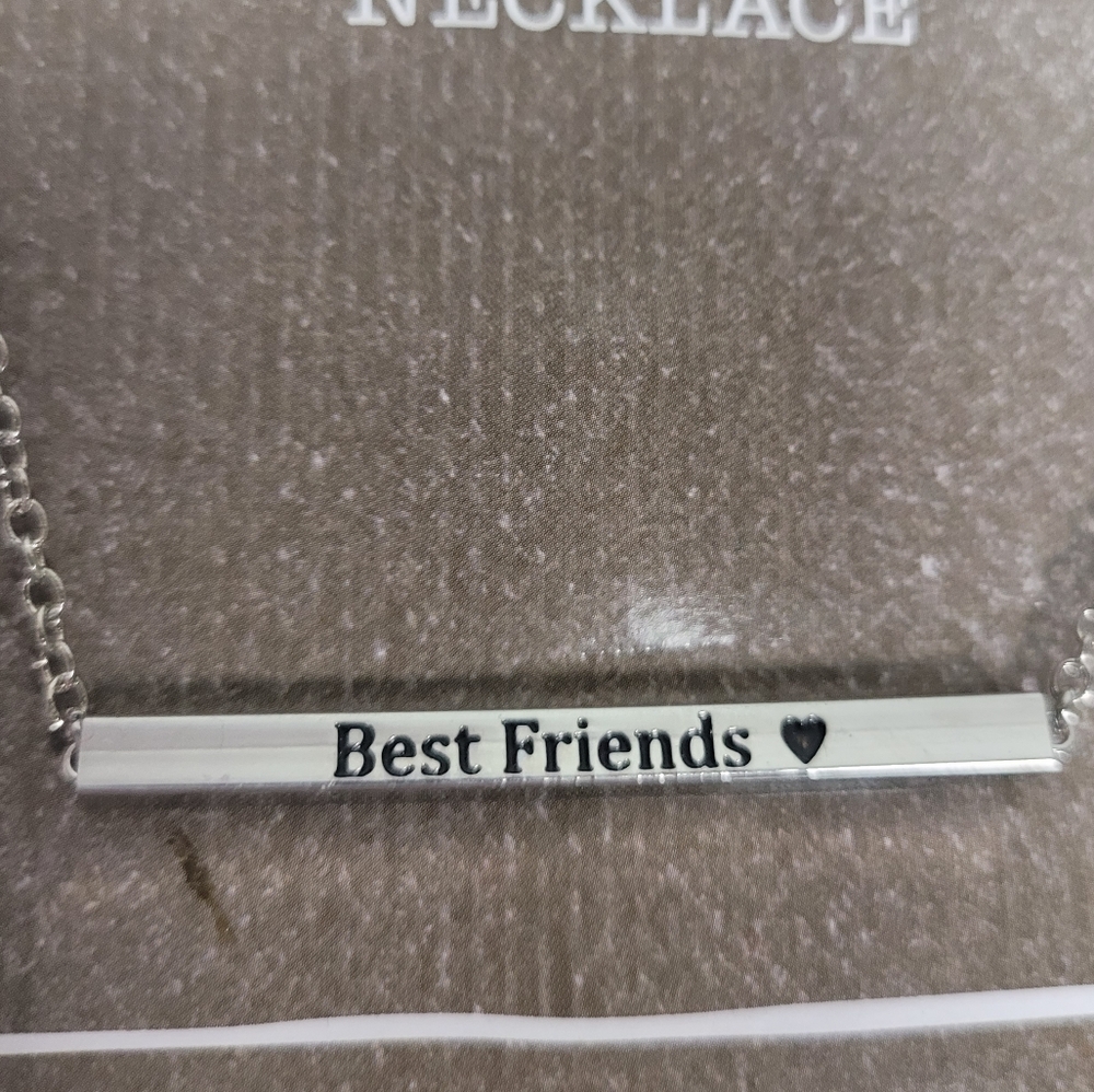 Bestfriend Bar necklace with hidden message